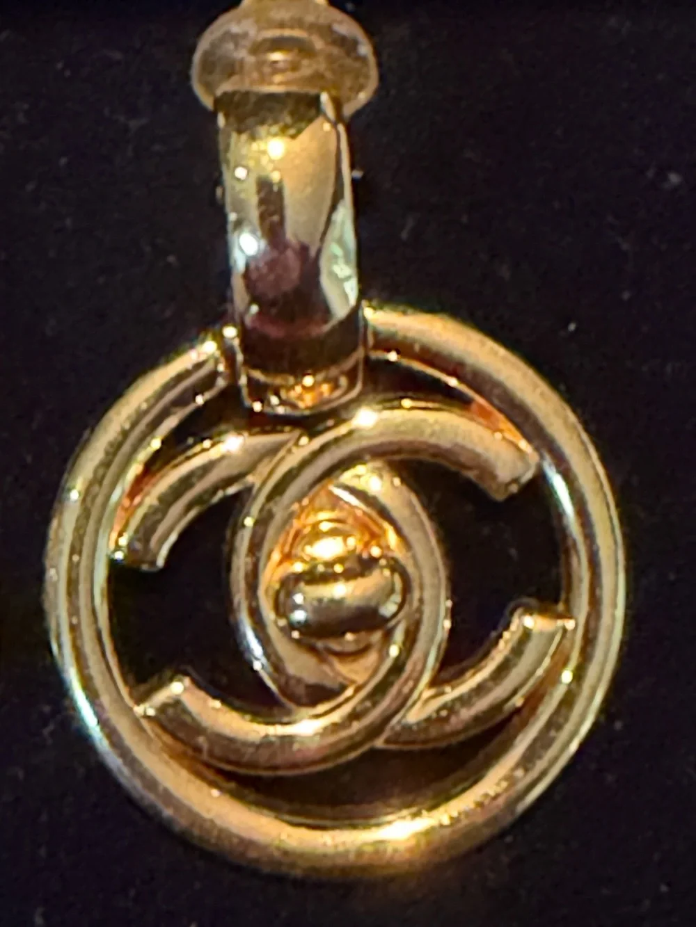 Authentic Chanel Spring 1997 Large Gold CC Turnlock Clip On Earrings